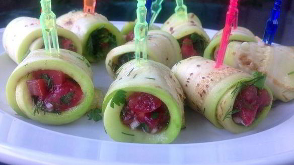 Рецепт Сочных рулетов из кабачков-гриль