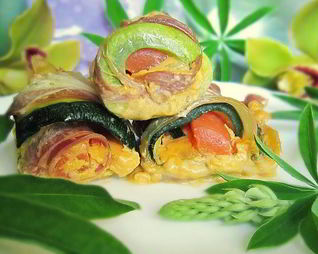 Закусочные рулетики из кабачков