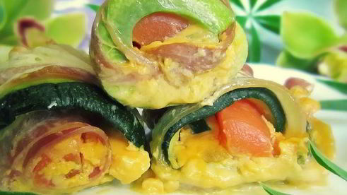 закусочные рулетики из кабачков