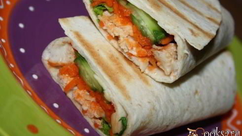 домашняя шаурма с курицей