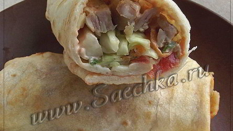 Рецепт шаурмы с курицей