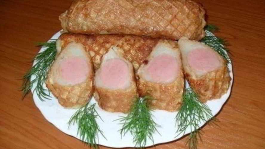 Рецепт сосисок в шубке