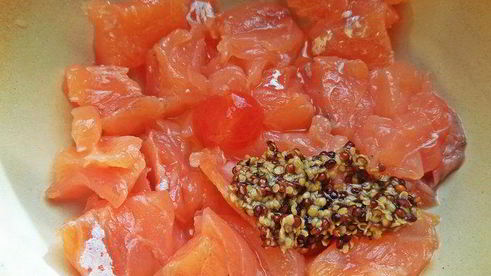 горячий сэндвич с лососем