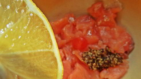 горячий сэндвич с лососем