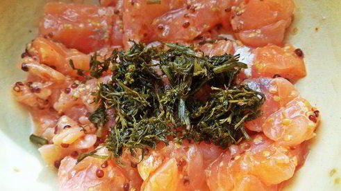 горячий сэндвич с лососем