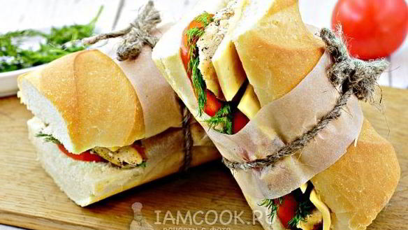 Рецепт Сэндвича с курицей