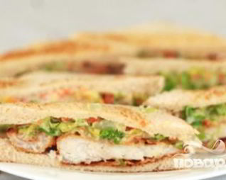 Сэндвичи с рыбой и капустой