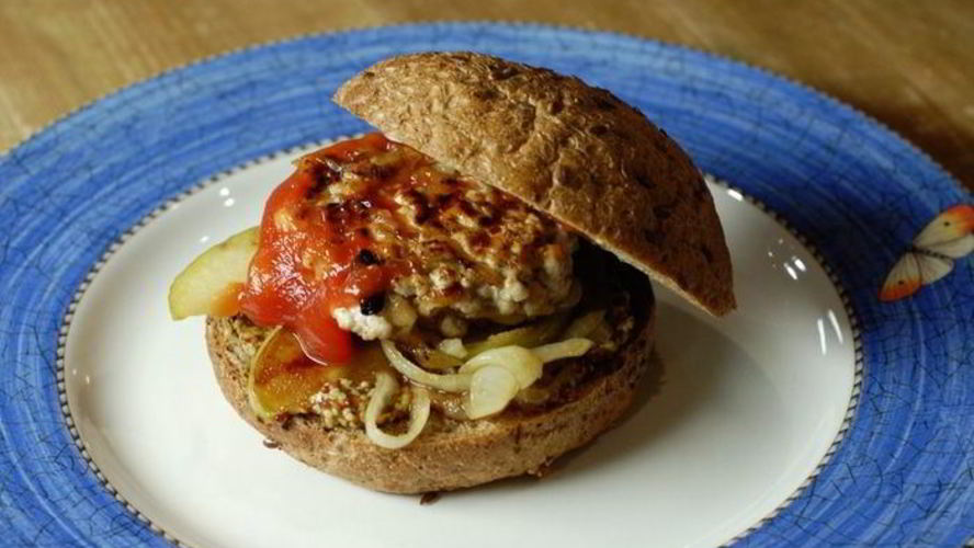 Рецепт сэндвичей со свиными котлетками и яблоками