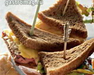 Тапас из веганского сэндвича рубена