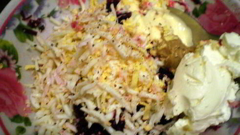 картофельные тарталетки с селедкой в мини шубке