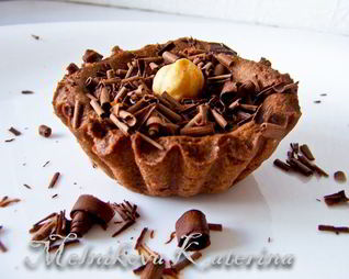 Шоколадные тарталетки с кофейно-шоколадным кремом