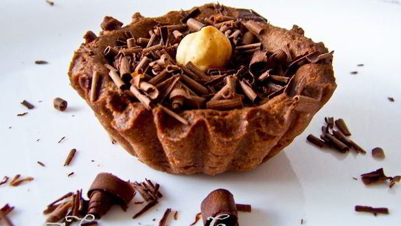 Рецепт Шоколадных тарталеток с кофейно-шоколадным кремом