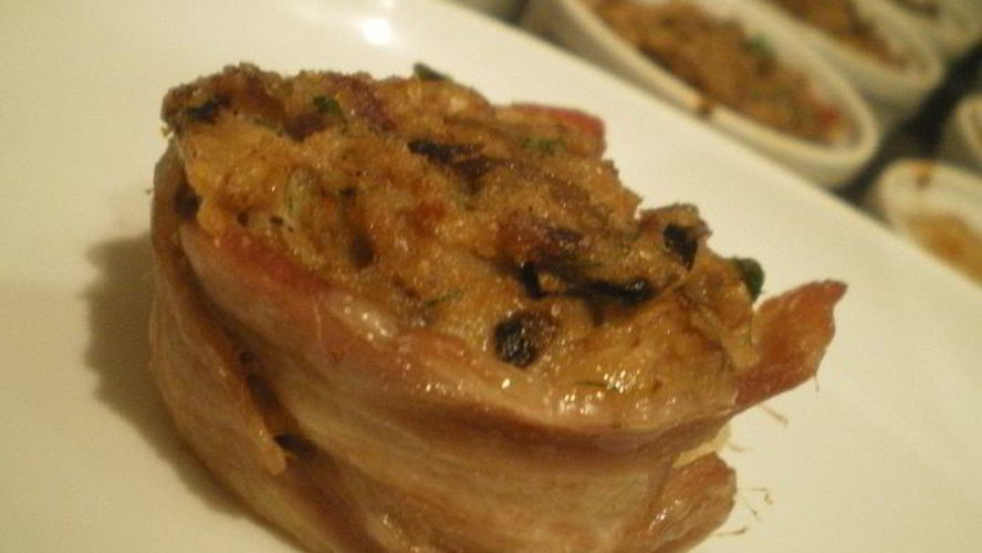 Рецепт тарталеток из бекона с грибами