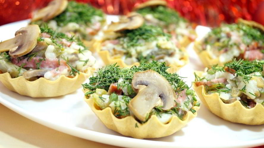 Рецепт тарталеток с грибами праздничные