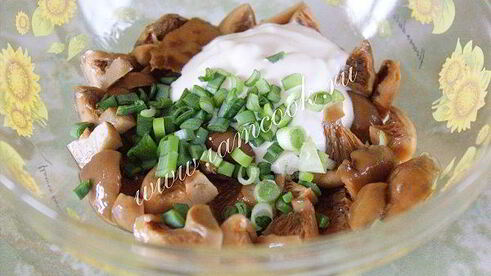 тарталетки с грибами