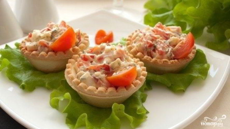 Рецепт тарталеток с икрой трески