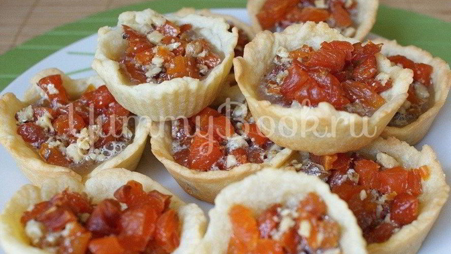 Рецепт тарталеток с курагой и орехами