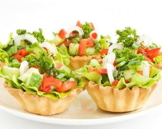 Тарталетки с овощами