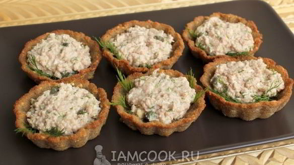 Рецепт Тарталеток с печенью трески
