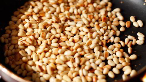 тарталетки с песто и креветками