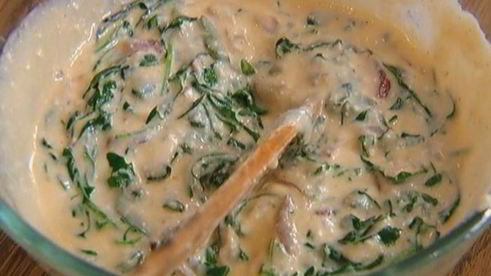 тарталетки с рикоттой и руколой