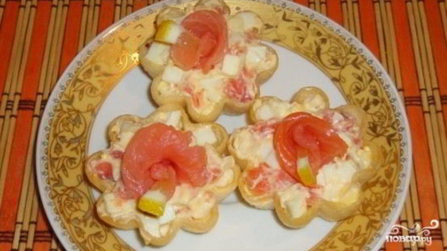 Рецепт тарталеток с семгой