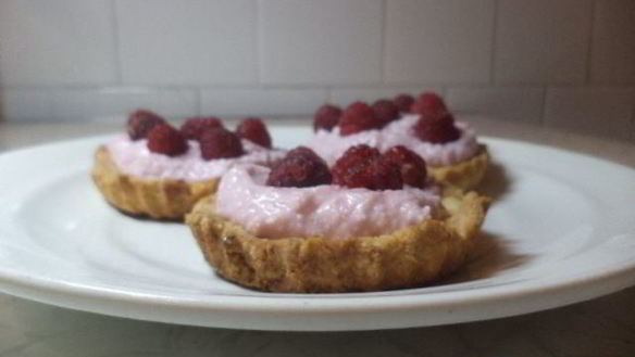 Рецепт Тарталеток с творожной начинкой и малиной