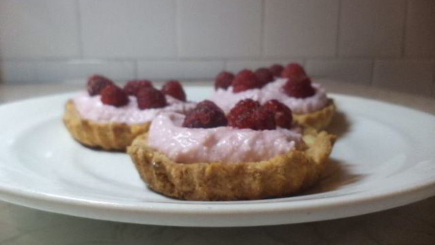 Рецепт тарталеток с творожной начинкой и малиной