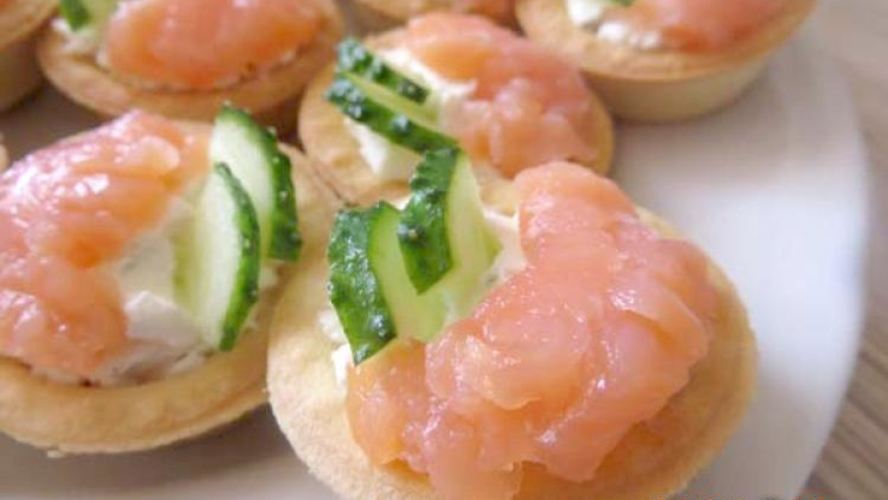 Рецепт тарталеток с творожным сыром и семгой