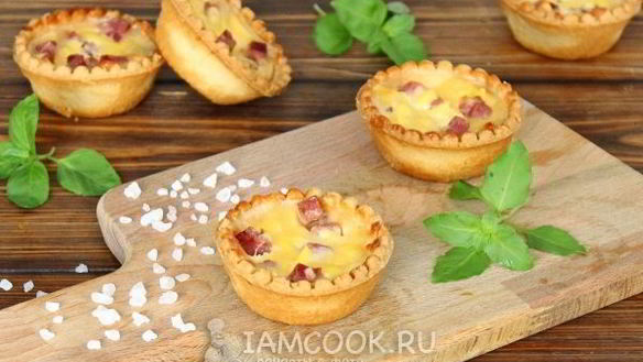 Рецепт Тарталеток с ветчиной и сыром