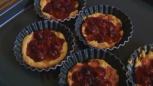 тарталетки с вишней