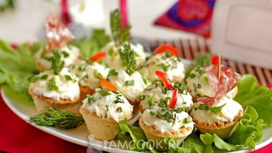 Рецепт тарталеток с яичным салатом