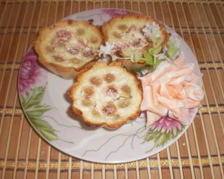 Тарталетки творожные с крыжовником