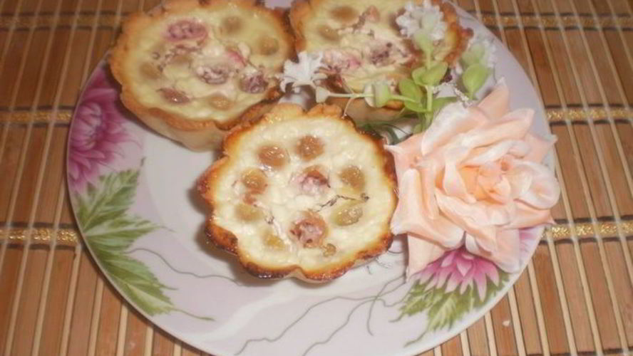 Рецепт тарталеток творожных с крыжовником