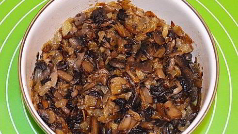 творожные тарталетки с грибами и сыром