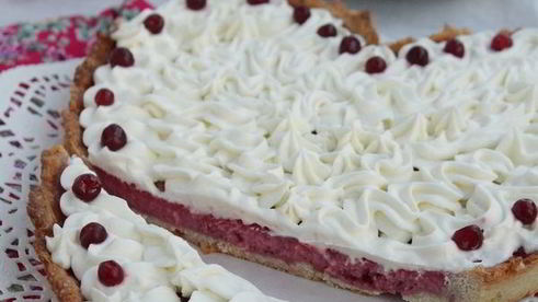 брусничный тарт