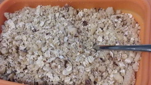 фруктовый тарт с овсяным штрейзелем