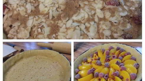 фруктовый тарт с овсяным штрейзелем