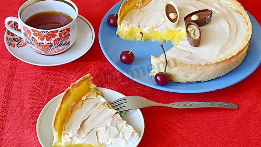 Рецепт лимонного тарта с меренгой