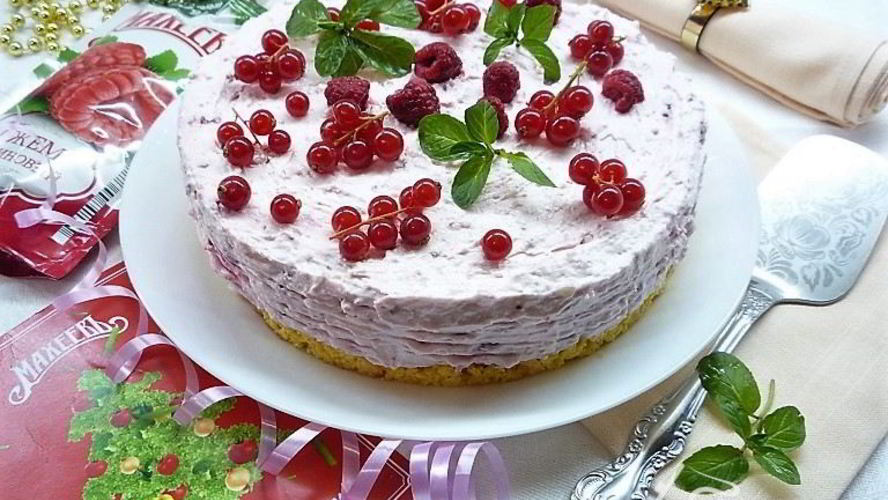 Рецепт малинова-сметанного тарт