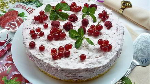 малиново-сметанный тарт