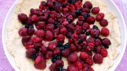 малиновый тарт с белым шоколадом