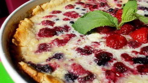 малиновый тарт с белым шоколадом