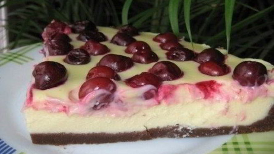 Рецепт нежного тарта с вишней и творогом