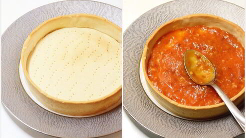 тарт деревенский с миндалем и абрикосами