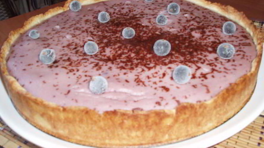 Рецепт тарта йогуртово-творожно-банановый