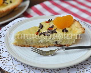 Тарт с бананом и кокосовым молоком