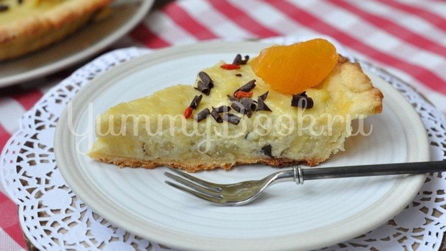 Рецепт тарта с бананом и кокосовым молоком