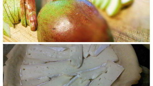 тарт с камамбером и грушей