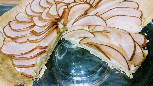 тарт с камамбером и грушей